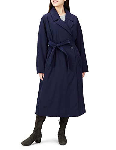 ラコステ パデッドロングチェスターコート Lサイズ LACOSTE】ネイビー